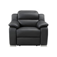 RELAXSESSEL - 1 Person - Leder - Schwarz - - Schwarz, Leder (100/86/104cm) - Vente-Unique