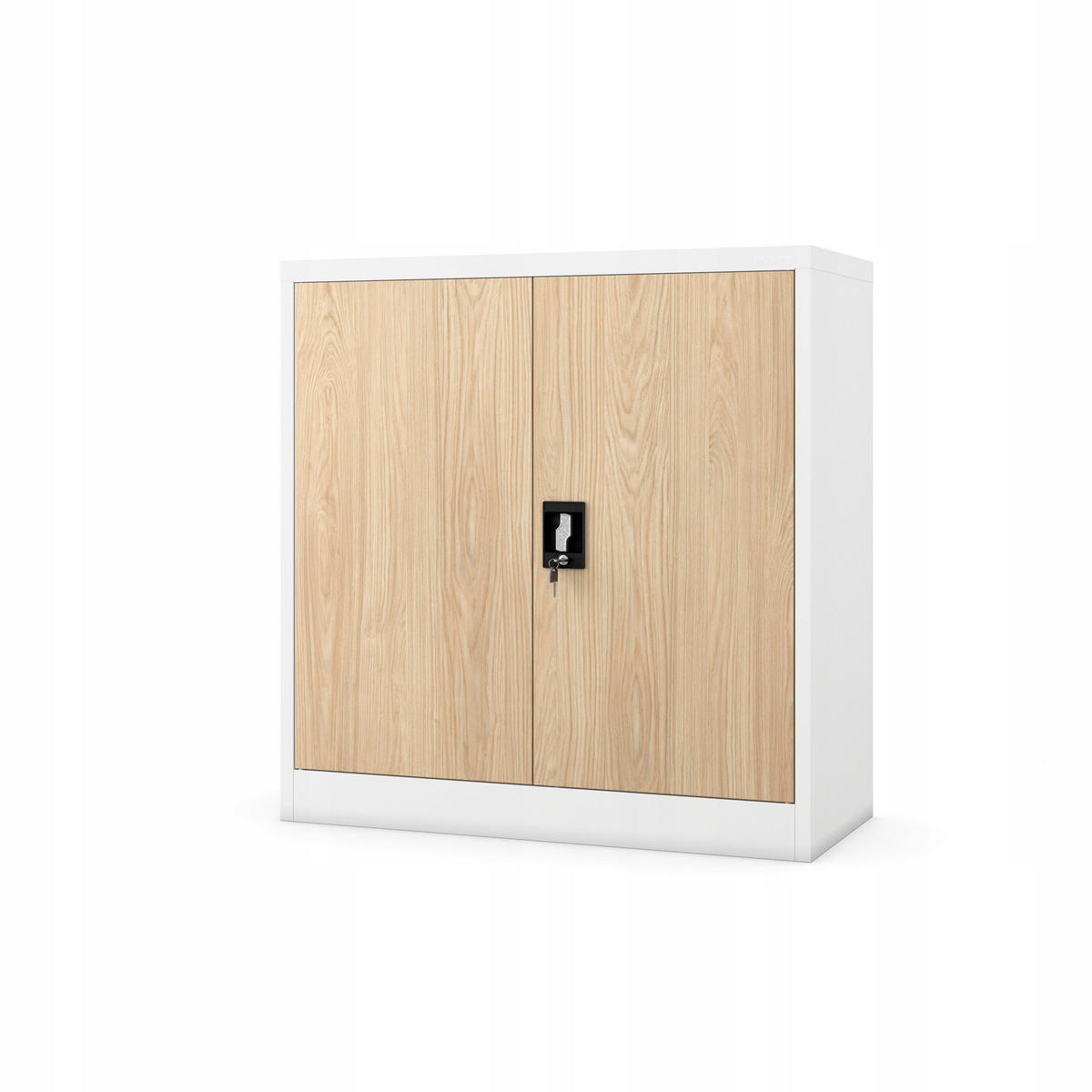 METALLSCHRANK Beata - Beige/Weiß, Metall (90/93/40cm) - Jan Nowak