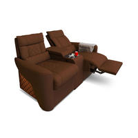 KINOSESSEL Kinosessel Relax Hellbraun - Hellbraun, Kunststoff (190/94/92cm)