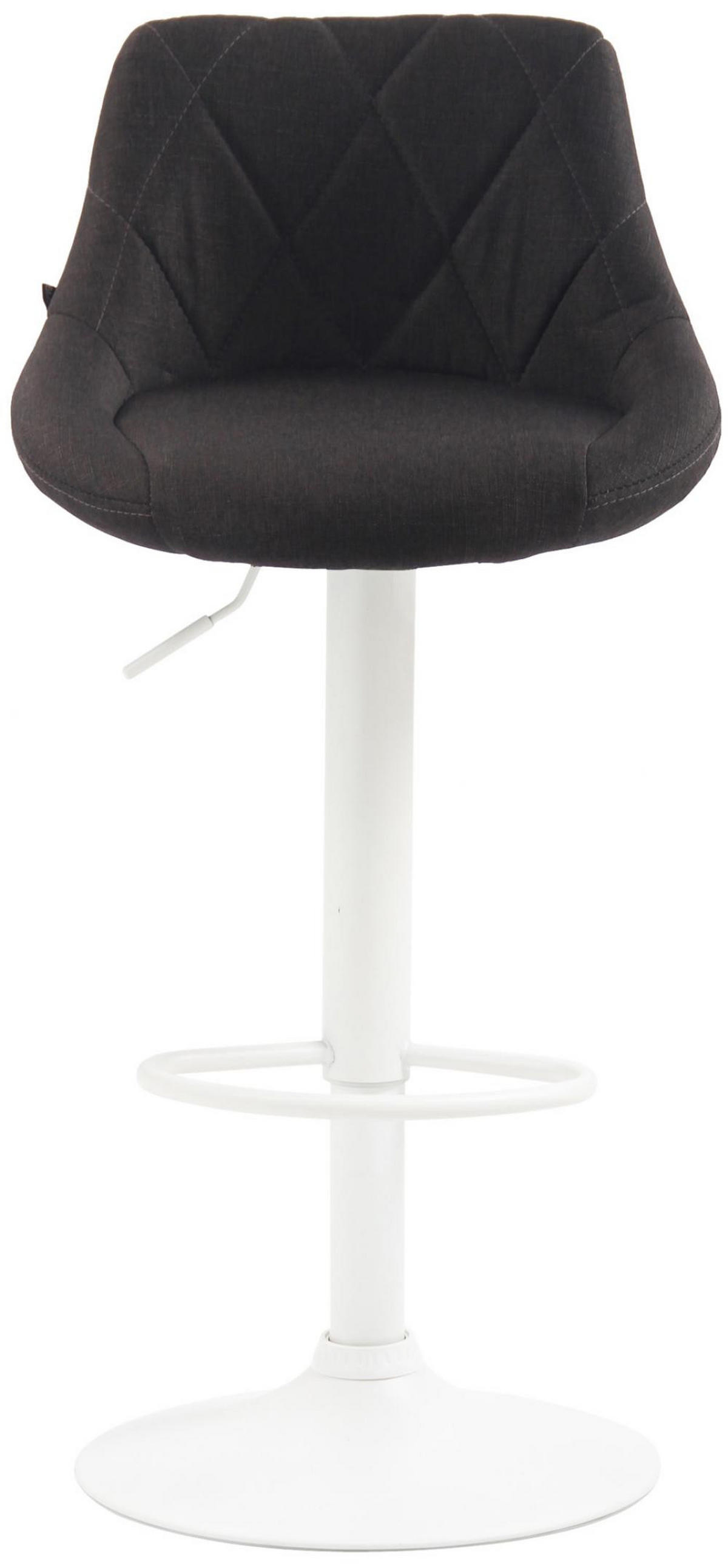 BARHOCKER Stoff dunkelgrau - Dunkelgrau/Weiß, Textil/Metall (46/83/49cm) - CLP