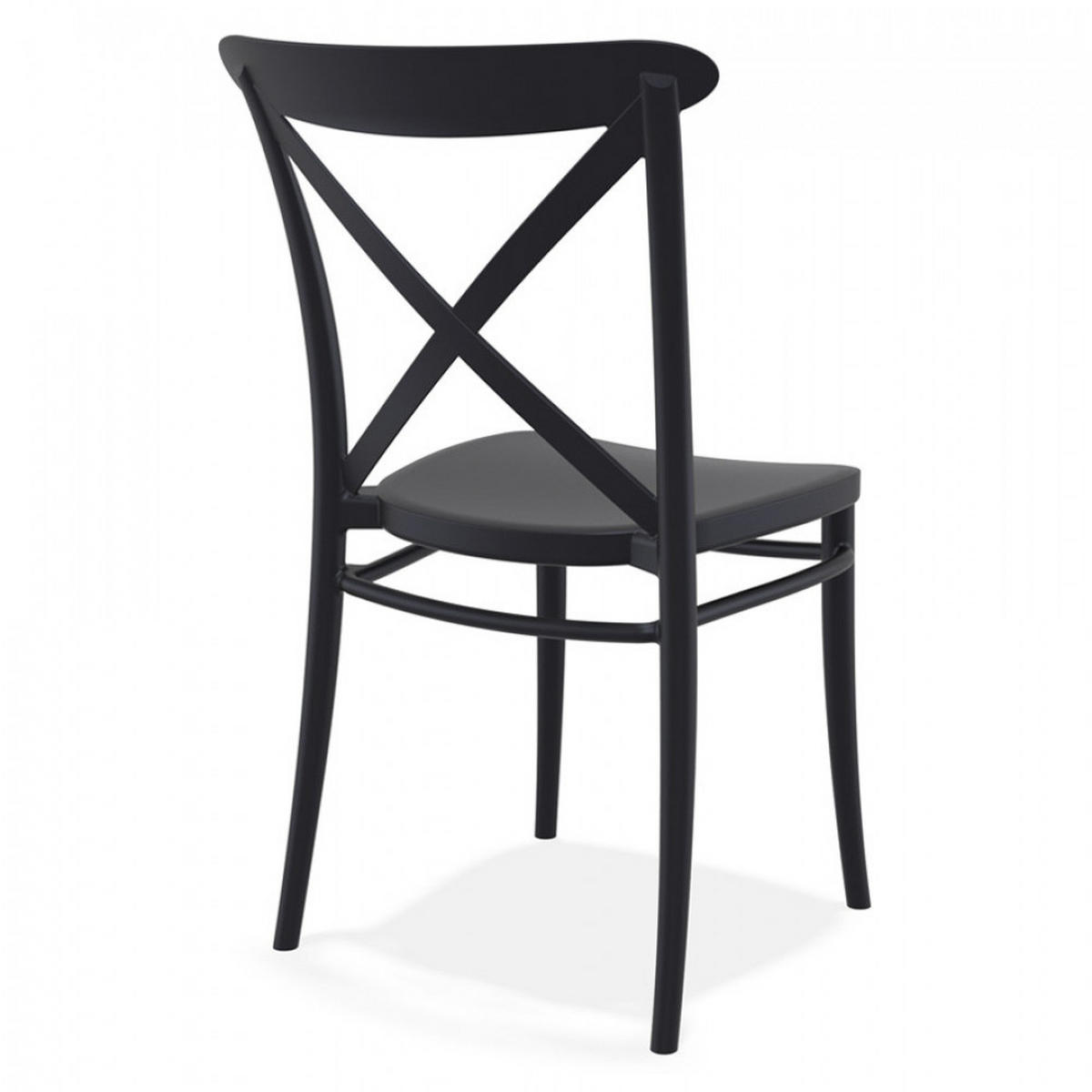 STUHL Schwarz 51x87x51cm - Schwarz, Kunststoff (51/87/51cm) - AlterEgo