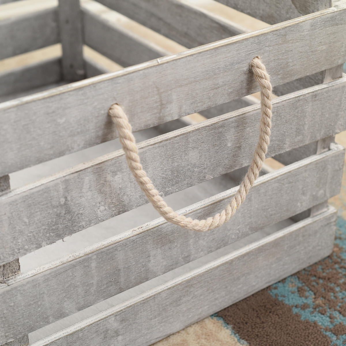 HOLZKISTEN SET, 3 pieces Weiß 30/41/22 cm - Weiß, Holz (30/22/41cm) - Mobili Rebecca