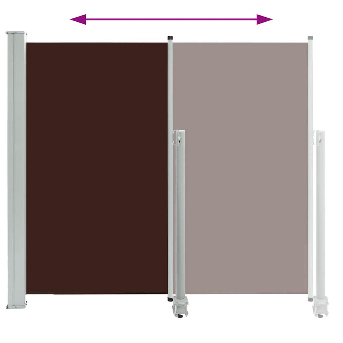 AUSZIEHBARE Seitenmarkise 160x300 cm Braun - Braun, Textil (300/160/300cm) - furnicato