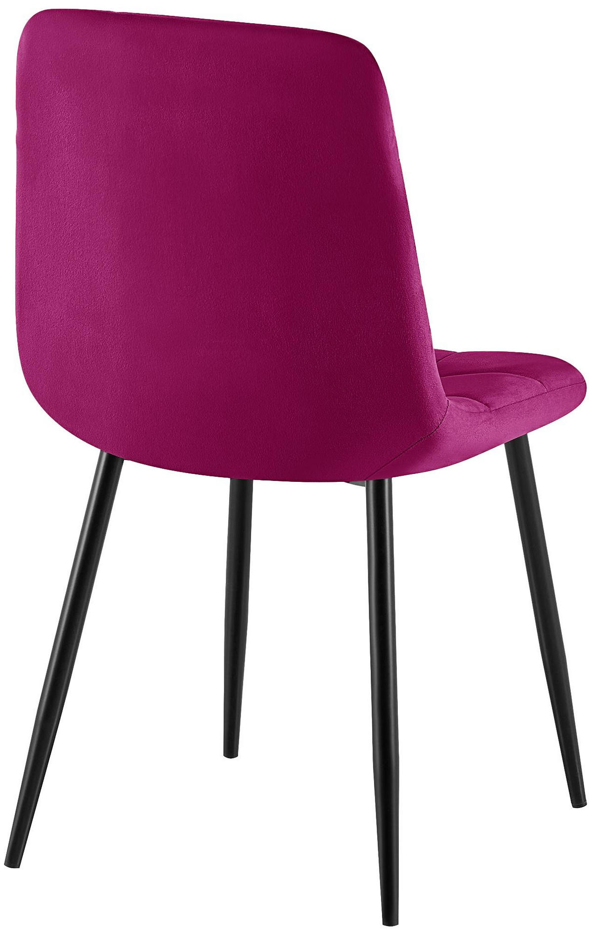 STUHL Samt Lila - Lila/Schwarz, Textil/Metall (45/84/55cm) - CLP