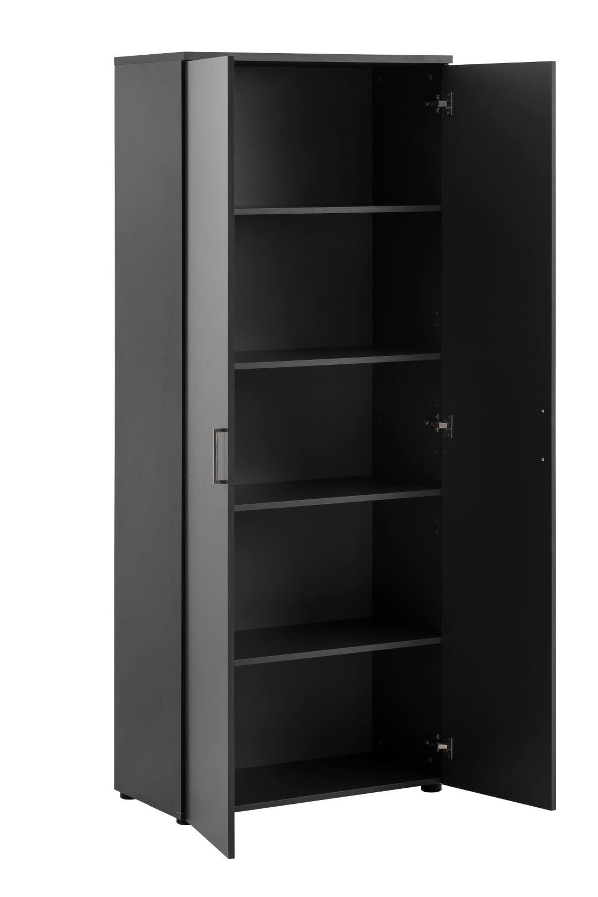 AKTENSCHRANK Hippo Large  200x80x41 cm 5 Fächern & 2 Flügeltüren Anthrazit - Anthrazit, Holz (80/200/41cm) - PROREGAL