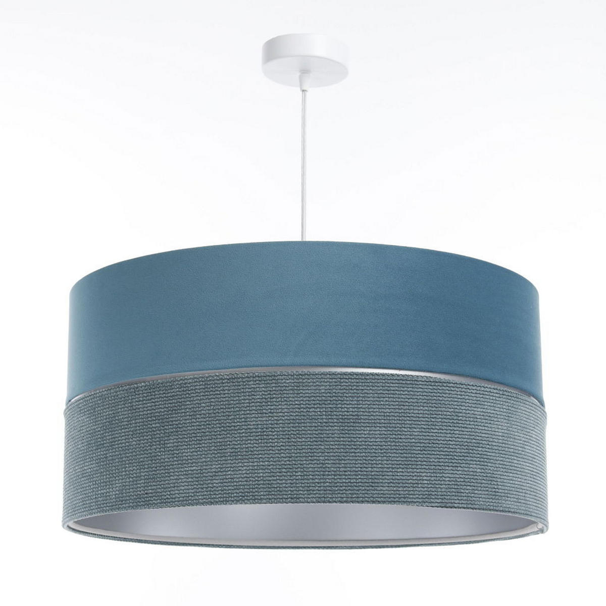 HÄNGELEUCHTE Blau 40/20 cm - Blau/Silberfarben, Kunststoff (40/0.6/20cm) - ONZENO