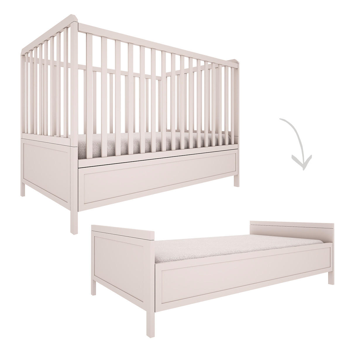 POKOJ PRO MIMINKO 2DÍLNÝ Gabriel Béžová - béžová, kompozitní dřevo (145/103/75cm) - Petits-meubles