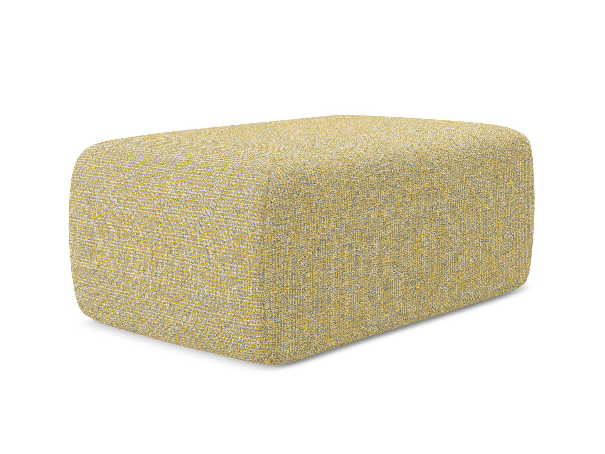 POUF Strukturstoff Stoff Gelb - Currygelb/Gelb, Kunststoff/Textil (102/40/62cm) - Makamii