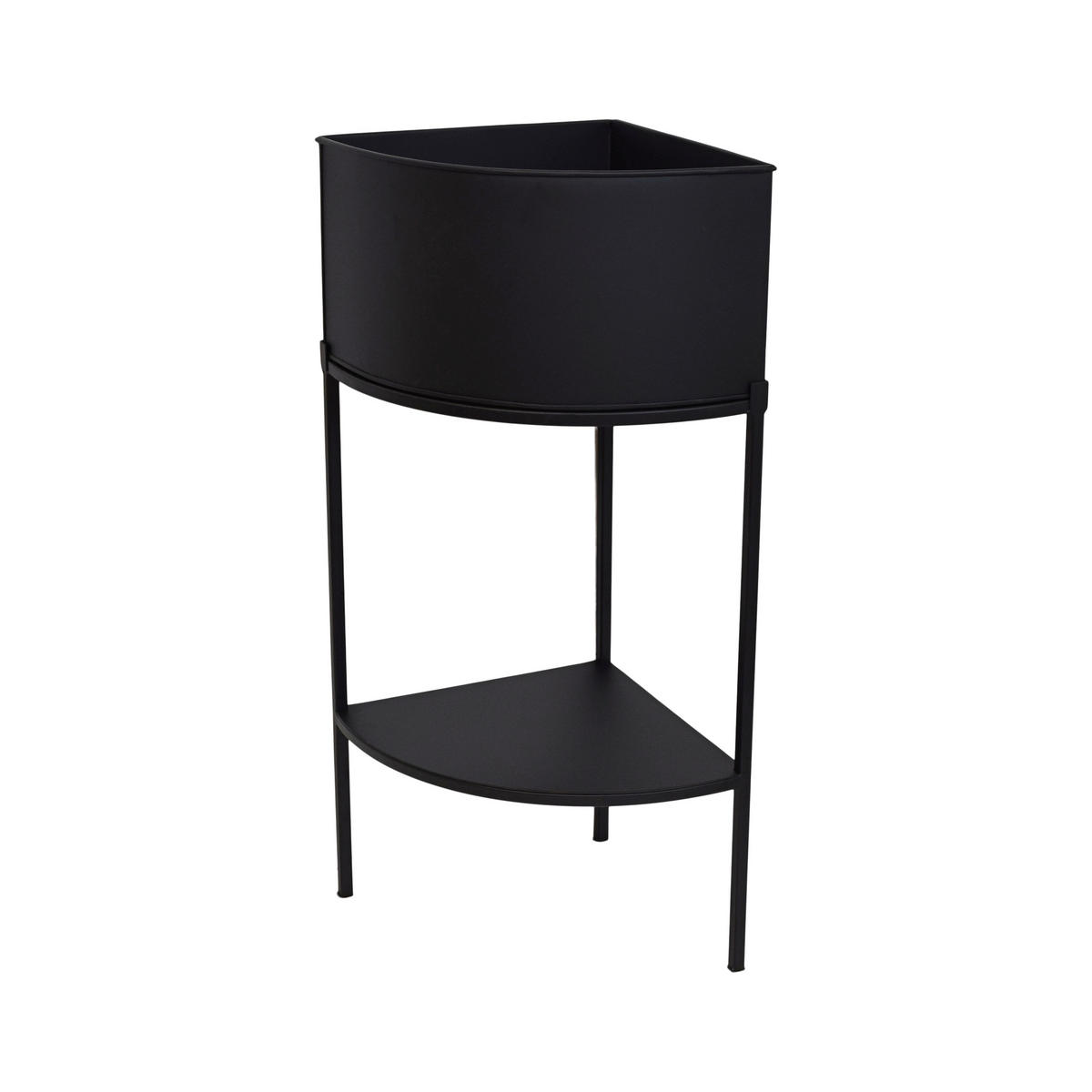 STEHENDER PFLANZKÜBEL Flora Schwarz - Schwarz, Metall (30/75/30cm) - LOFT42