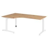 SCHREIBTISCH Serie-XB 120/200/74 cm in Wildeiche/Weiß - Wildeiche/Weiß, Holzwerkstoff (120/200/74cm) - bümö