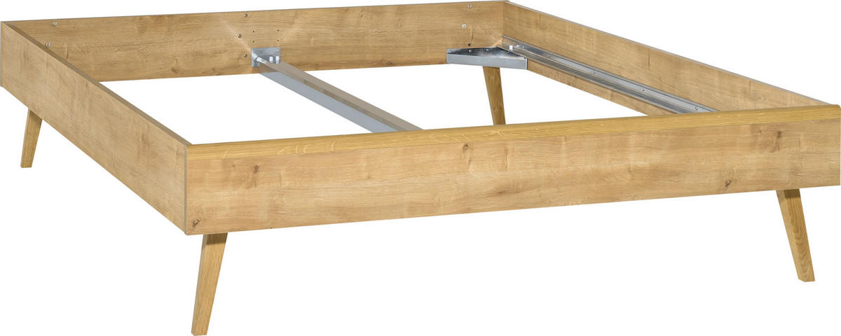 DOPPELBETT NATURE - Eichefarben, Holzwerkstoff (205/145/45cm) - Vox Möbel