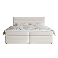 BOXBETT Alegre Hellbeige Chenille 180/200 cm - Beige/Schwarz, Kunststoff/Textil (180/200cm) - Selsey
