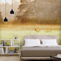 SELBSTKLEBENDE FOTOTAPETE 98/70 cm - Gelb/Braun, Kunststoff/Textil (98/1cm) - KUNSTLOFT
