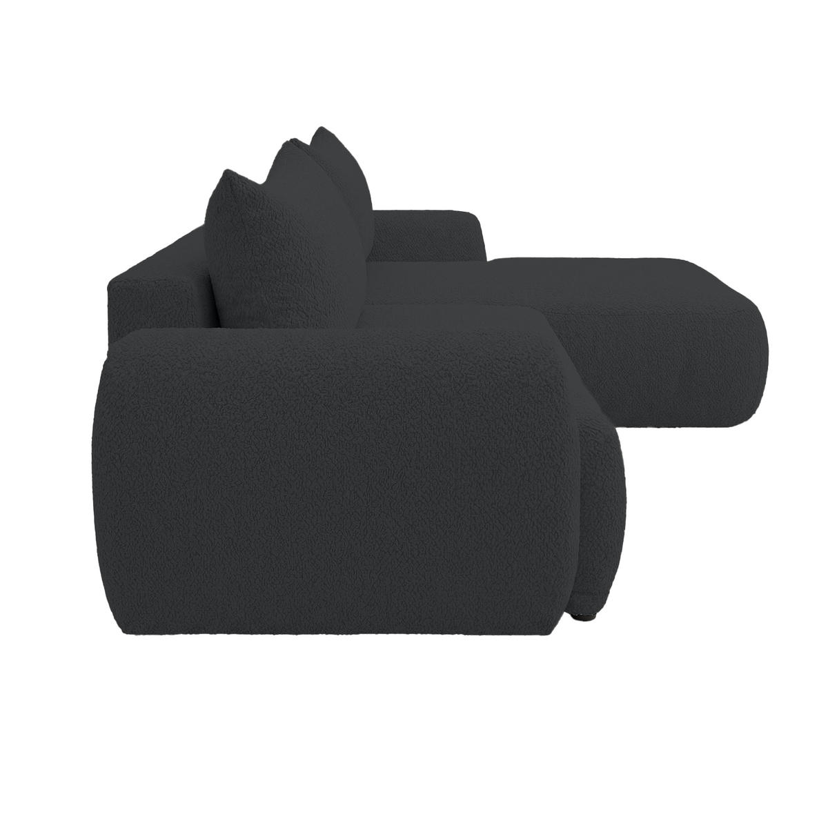 ECKSOFA MUNDUK II mit Schlaffunktion, Graphit - Graphitfarben, Textil (260/184cm) - Fedve