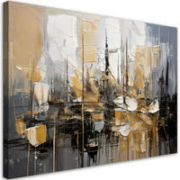 LEINWANDBILD Abstraktion 60x40cm - Beige, Textil (60/40cm) - Feeby