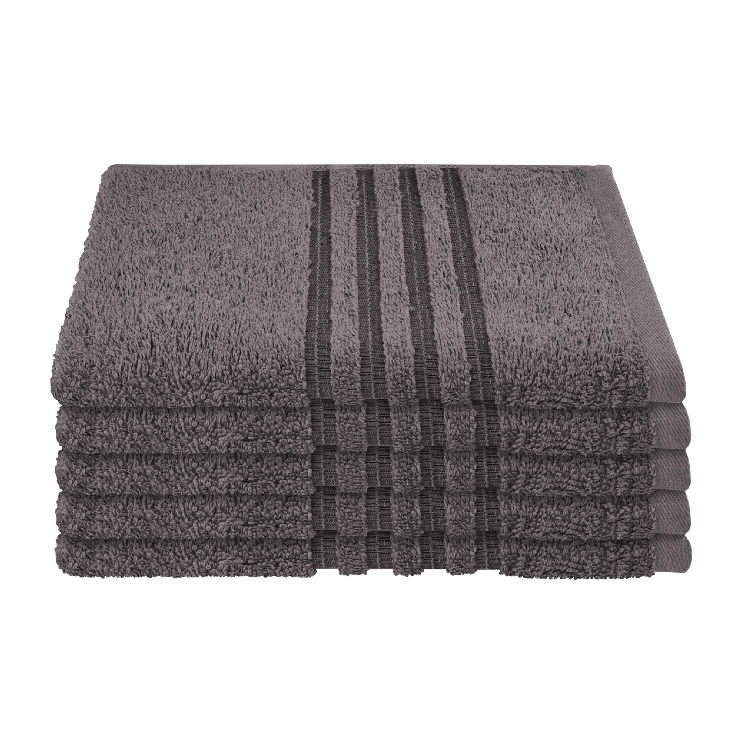 GÄSTETUCHSET Milano - 5-teilig - 30 x 50 cm - Dunkelgrau - Dunkelgrau, Textil (30/50cm) - SCHIESSER