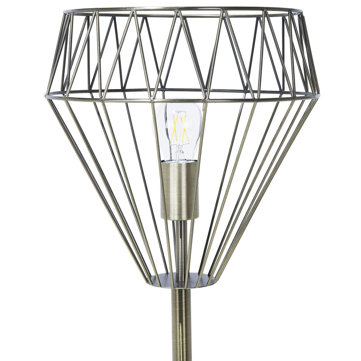STEHLAMPE Mooni 30/30/160 cm - Messingfarben, Metall (30/30/160cm) - Beliani