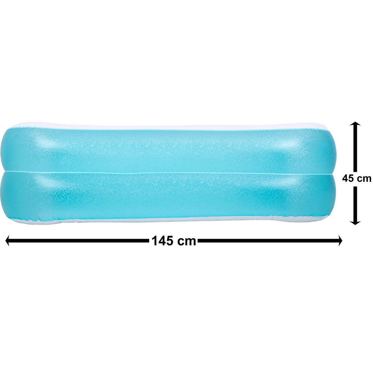 SUNCLUB Planschbecken aufblasbarer 2-Ring Pool, viereckig, 145x145x45 cm - Blau, Kunststoff (145/145/45cm) - Avenli