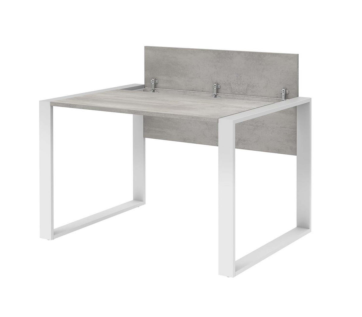 SCHREIBTISCH - 120x80cm - Beton - Grau, Holzwerkstoff (80/120/74cm)