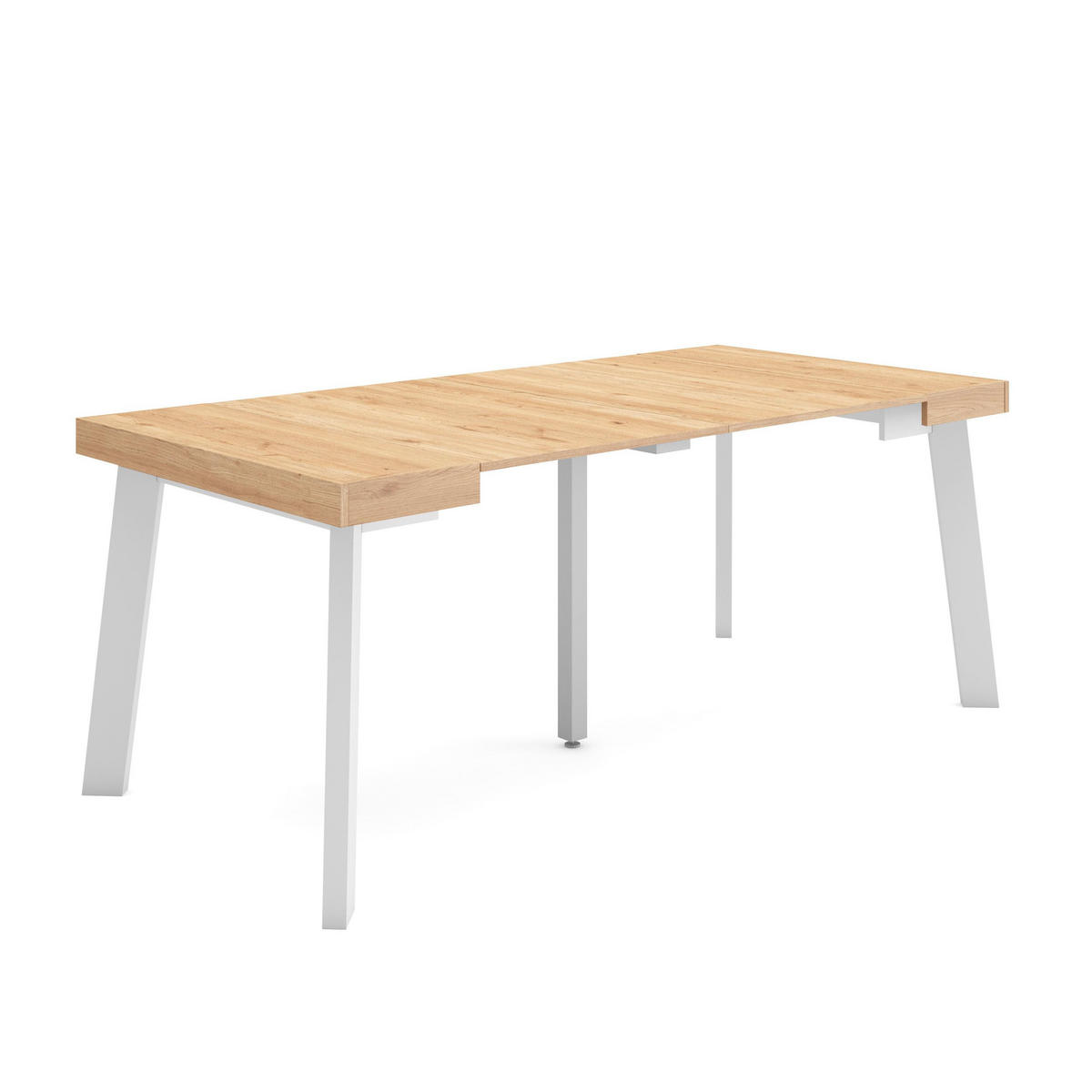KONSOLENTISCH ausziehbar 58 bis 180cm, für 8 Gäste, eiche, 90/58/73cm - Eichefarben, Holzwerkstoff (90/180/73cm) - Skraut Home