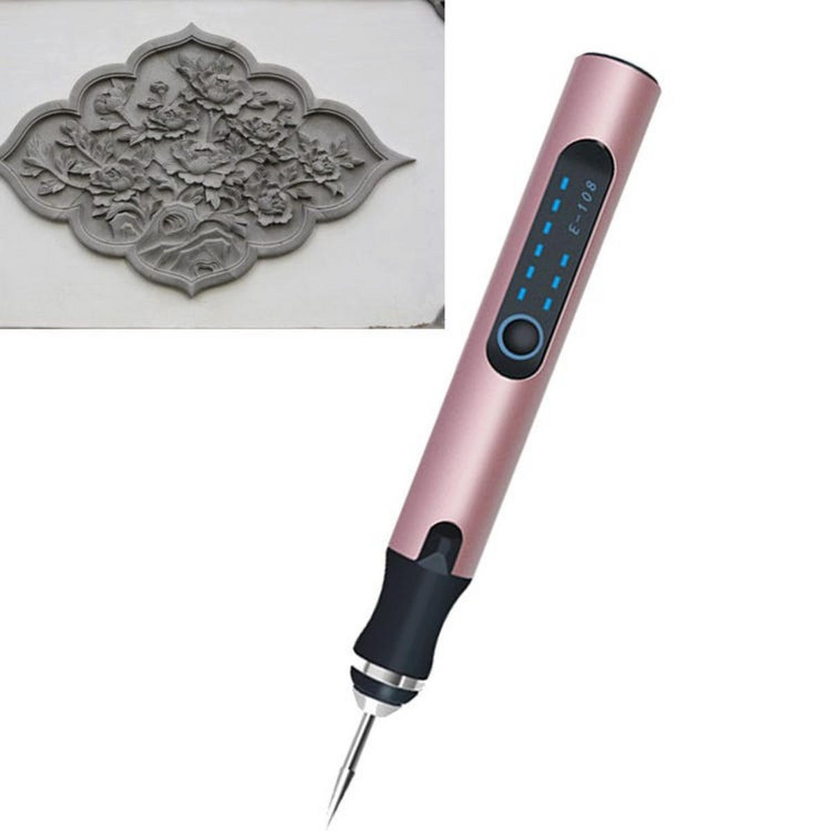 GRAVIERSTIFT - geeignet zum Polieren - Pink, Metall (1.7/1.7/15.2cm) - DCA
