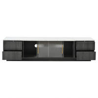 TV-ELEMENT 160/40/38.5 cm Grau mit 4 Schubladen - Grau, Holz (160/38.5/40cm) - Oxeza