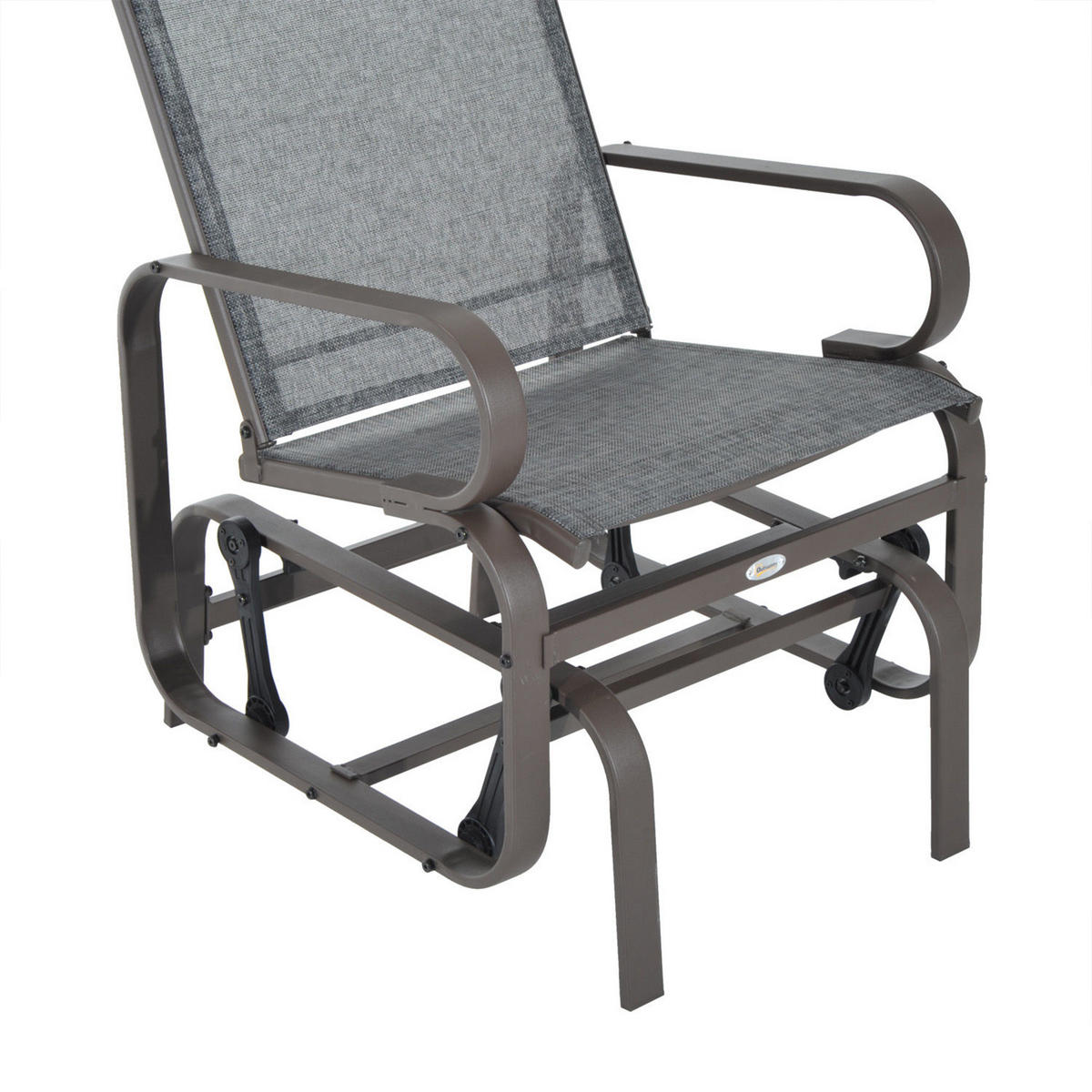 SCHAUKELSTUHL 60x75x104 cm Metall - Hellbraun, Metall (60/105/73cm) - LEBENLANG