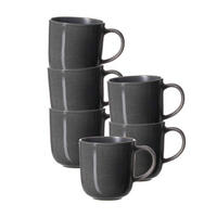 KAFFEEBECHER Toledo dunkelgrau 400 ml 6er Set - Dunkelgrau, Keramik (0.4L) - Ritzenhoff Breker
