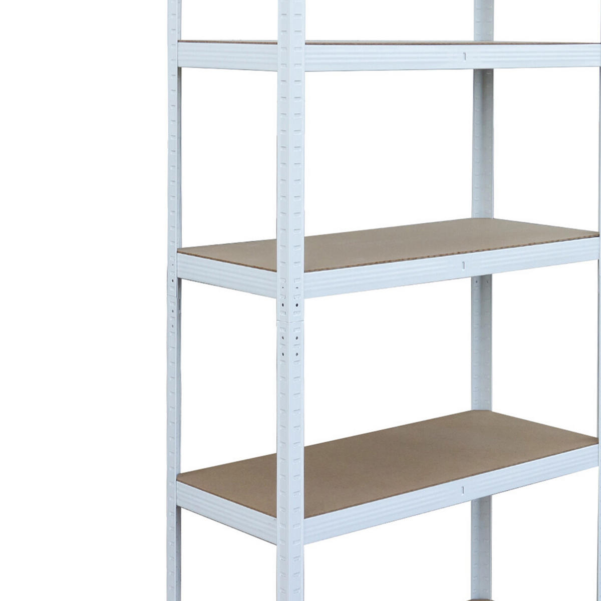 SCHWERLASTREGAL - Weiß, Holzwerkstoff/Kunststoff (75/150/30cm) - Relaxdays