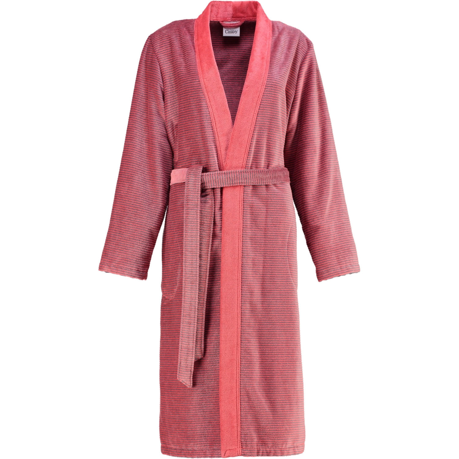 BADEMANTEL DAMEN KIMONO TWO-TONE 6431 ROT - 27 - Rot, Textil (Snull) - Cawoe