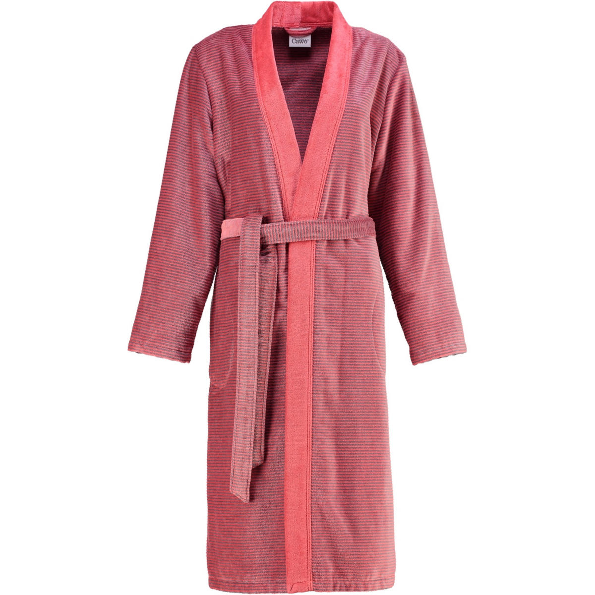 BADEMANTEL DAMEN KIMONO TWO-TONE 6431 ROT - 27 - Rot, Textil (Snull) - Cawoe
