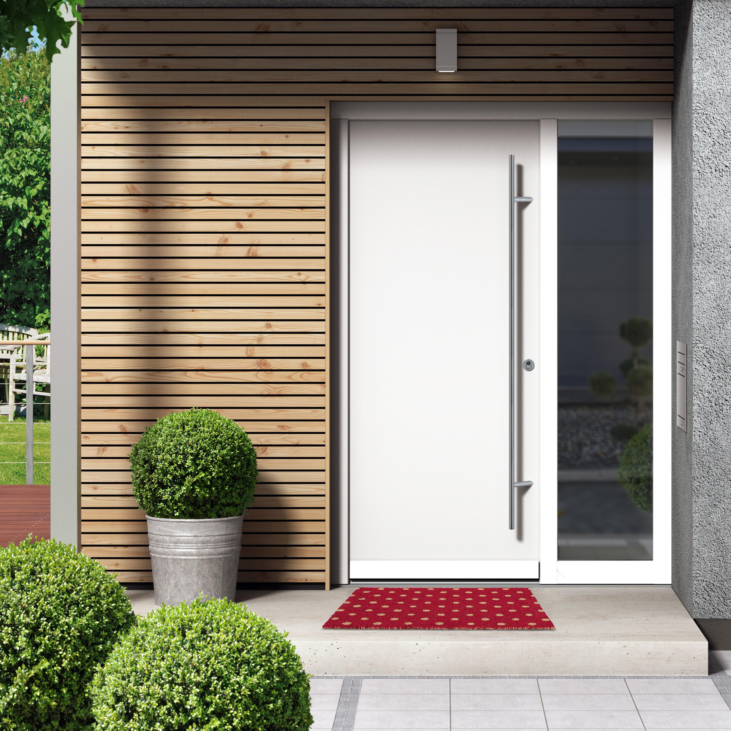 FUSSMATTE - Rot, Kunststoff/Textil (40/60cm) - Relaxdays