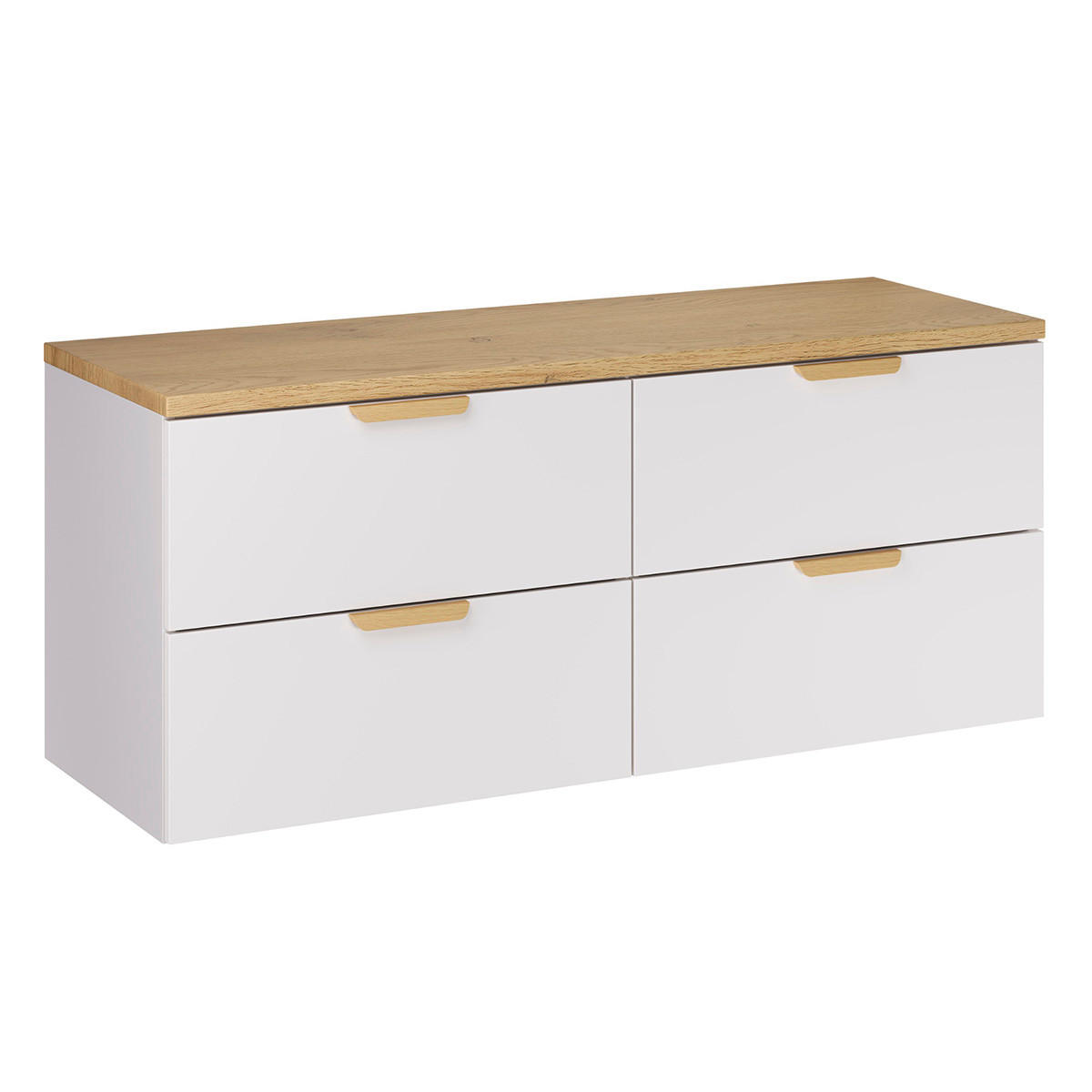 WASCHTISCHUNTERSCHRANK 120.6cm Oria Weiß - Weiß, Holzwerkstoff (120.6/50/46.5cm) - Petits-meubles