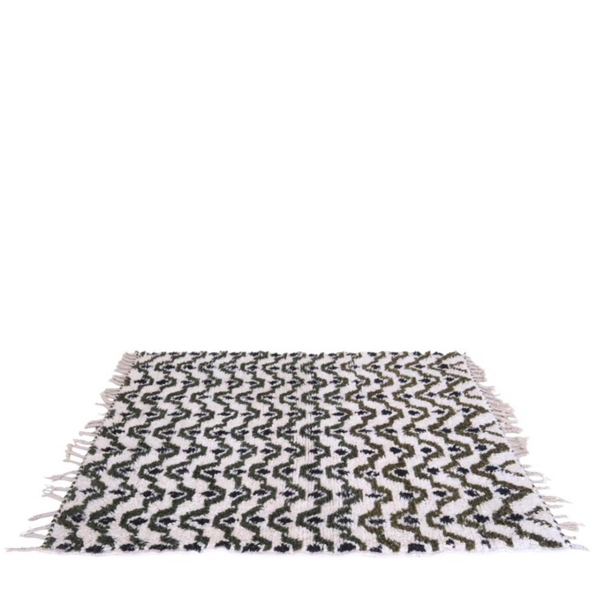 BERBERTEPPICH aus Marokko aus reiner Wolle 200x 300 cm - Schwarz, Naturmaterialien (200/300cm) - AFK Living