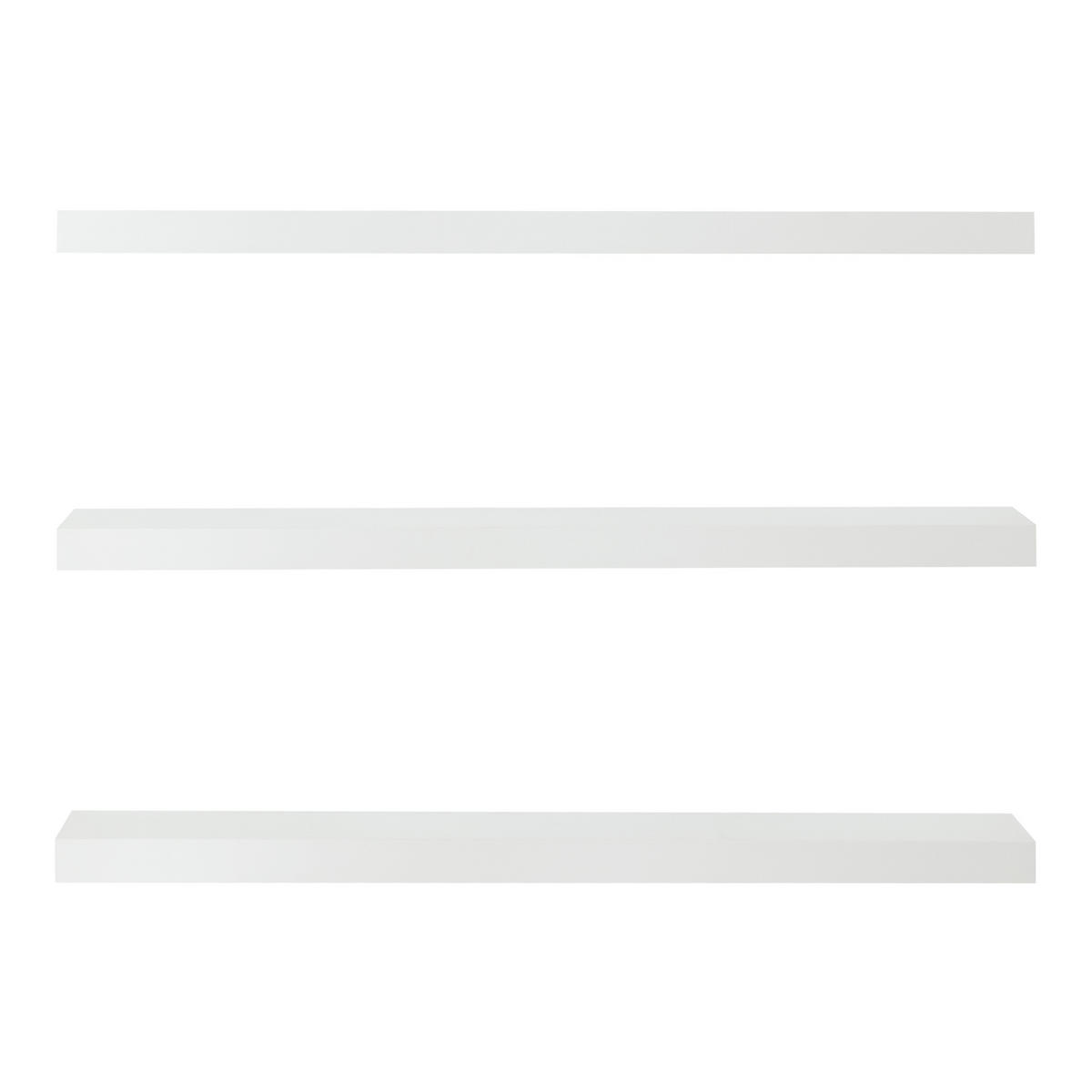 WANDREGAL-SET 3 TLG. Stranda - Weiß, Holzwerkstoff/Metall (20/4/80cm) - [en.casa]