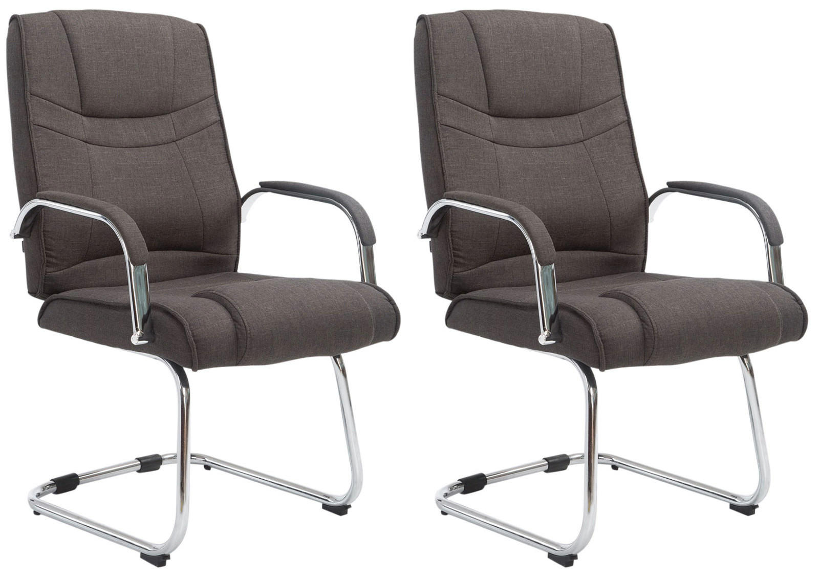 SCHWINGSTUHL 2er Set Stoff dunkelgrau - Dunkelgrau, Textil/Metall (60/104/67cm) - CLP