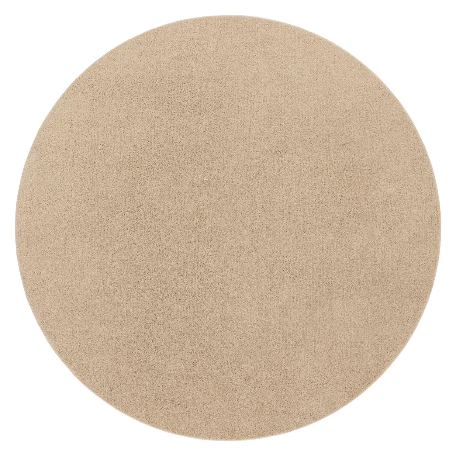 FLACHWEBETEPPICH Dunkel-Beige Ø 160 cm - Beige, Kunststoff (160/160cm) - TT Home