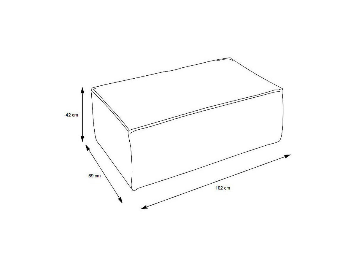 SITZHOCKER - 1 Person-Sitzer - Samt, Stoff - Malve - AMELIA - Mauve, Textil (102/42/69cm) - Vente-Unique