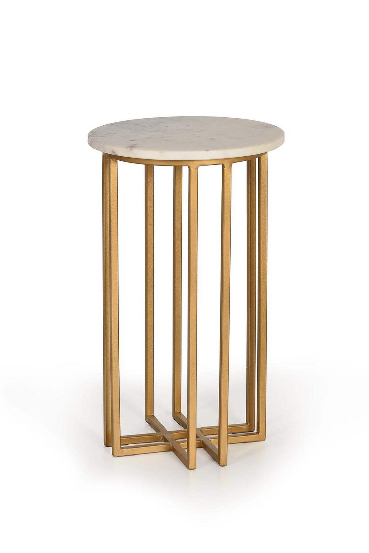 COUCHTISCH aus Marmor - Weiß, Holz (30/30/50cm) - Giner y Colomer