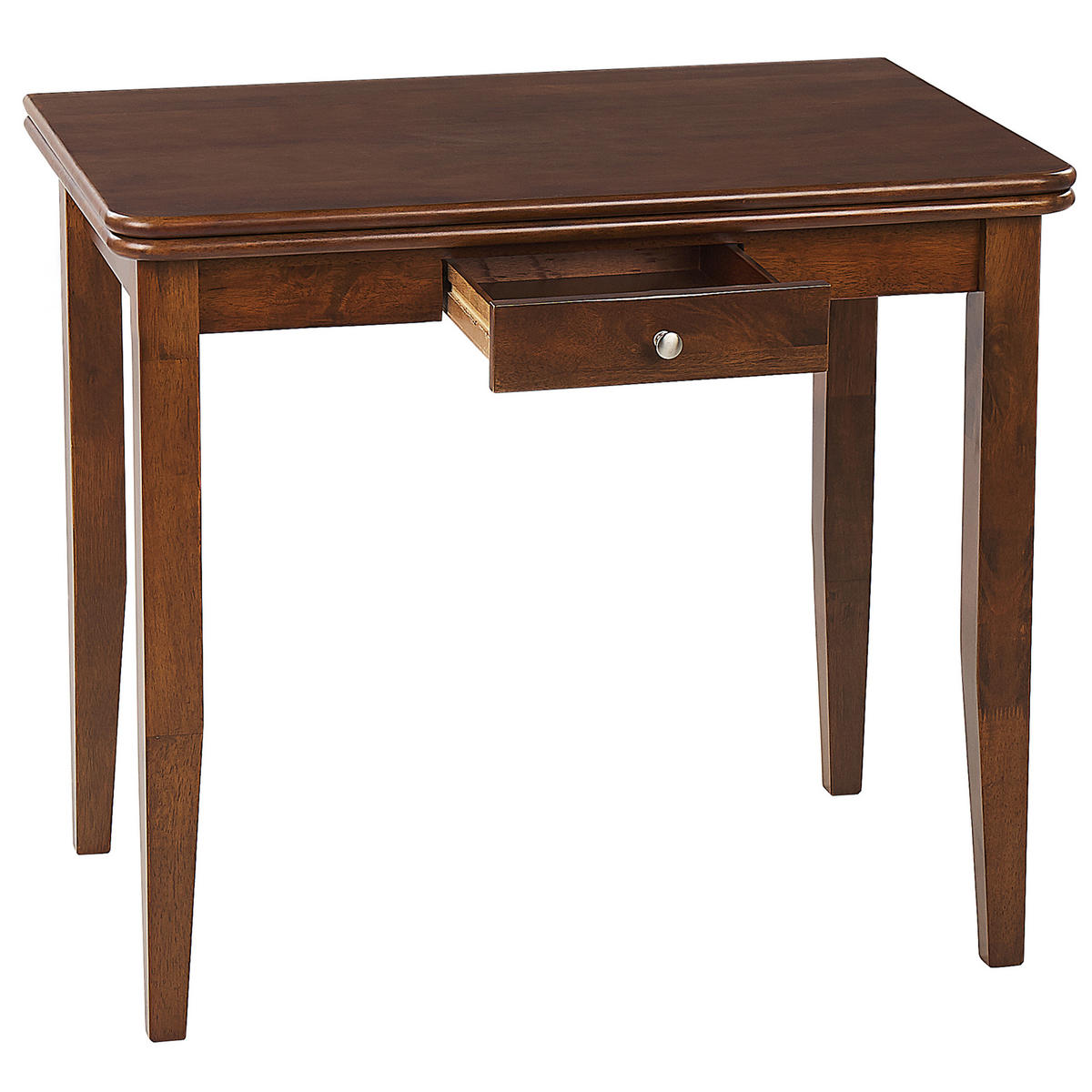 JEDILNA MIZA 90-120/90/76 cm temno rjava pravokotna Masela - temno rjava, les (60/60/76cm) - Beliani