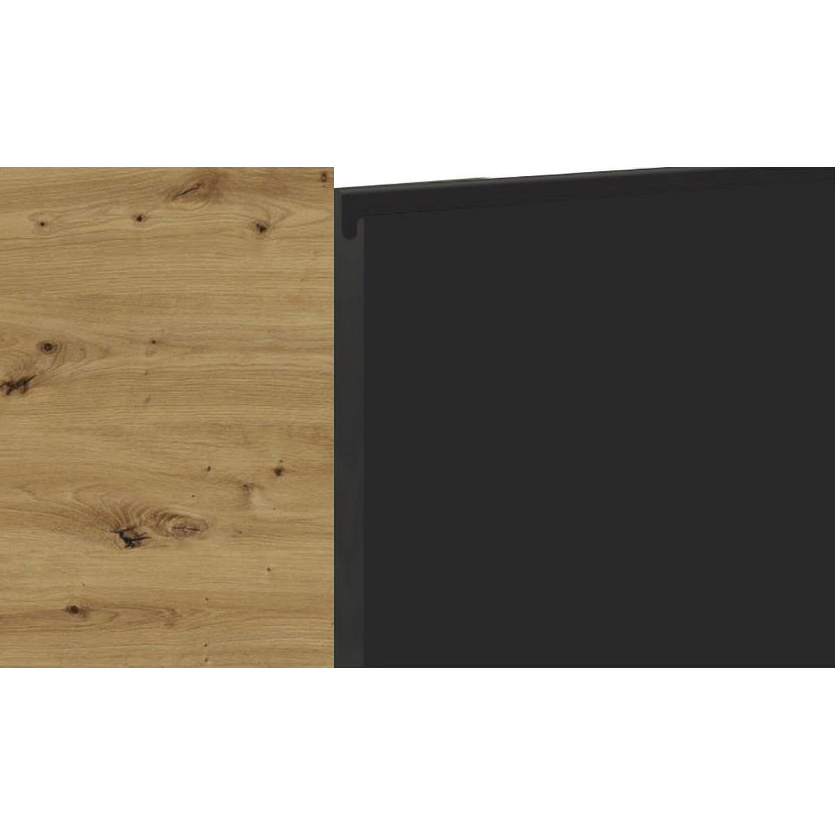 ECKHÄNGESCHRANK Avellino W14/60 Eiche Artisan / Graphit Acryl Matt 60 / 60 / 96cm - Graphitfarben/Eiche Artisan, Holz/Holzwerkstoff (60/96/60cm) - Feldmann-Wohnen