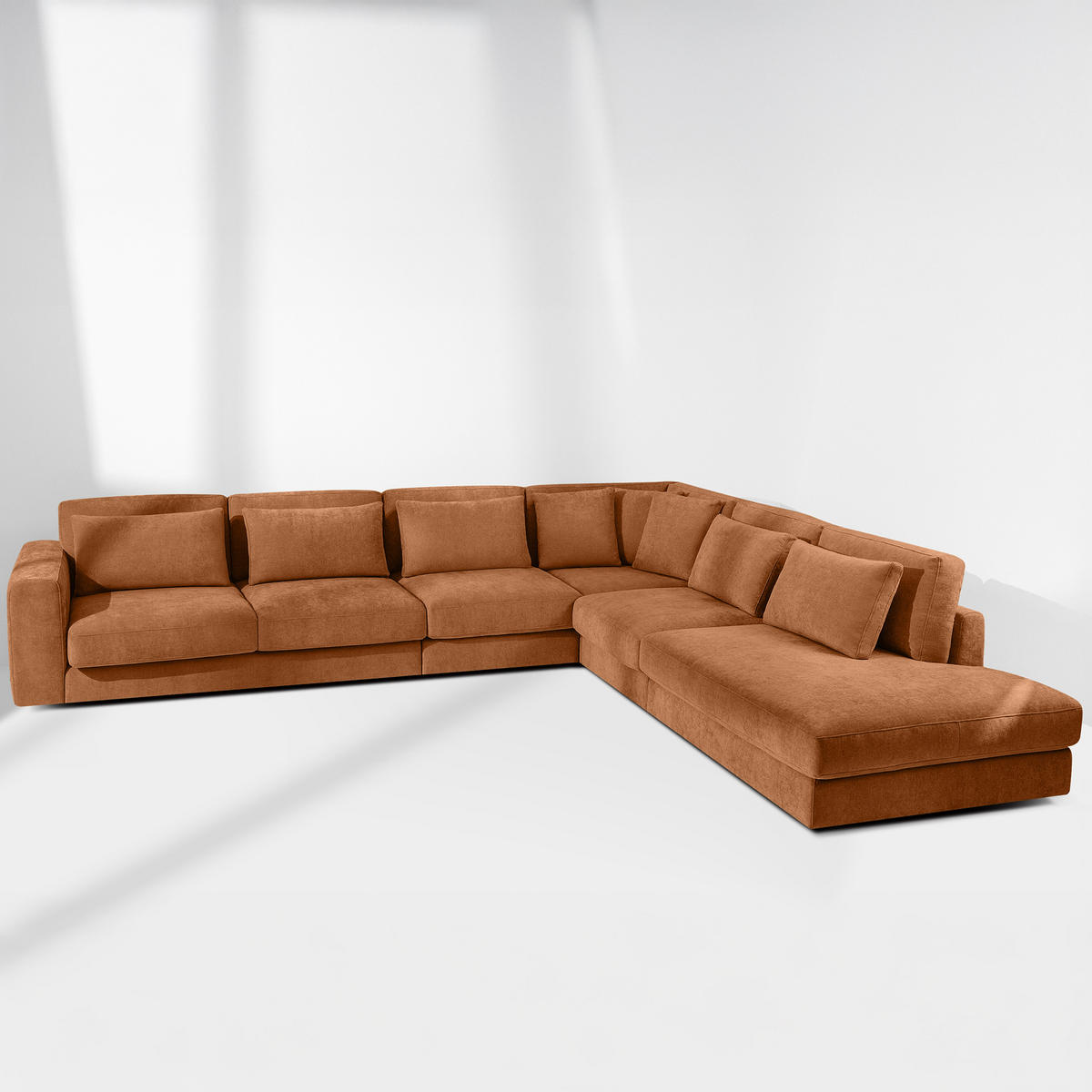 ECKSOFA XL rechts VERUS - Rot, Holz/Holzwerkstoff (377/328cm) - KONSIMO®