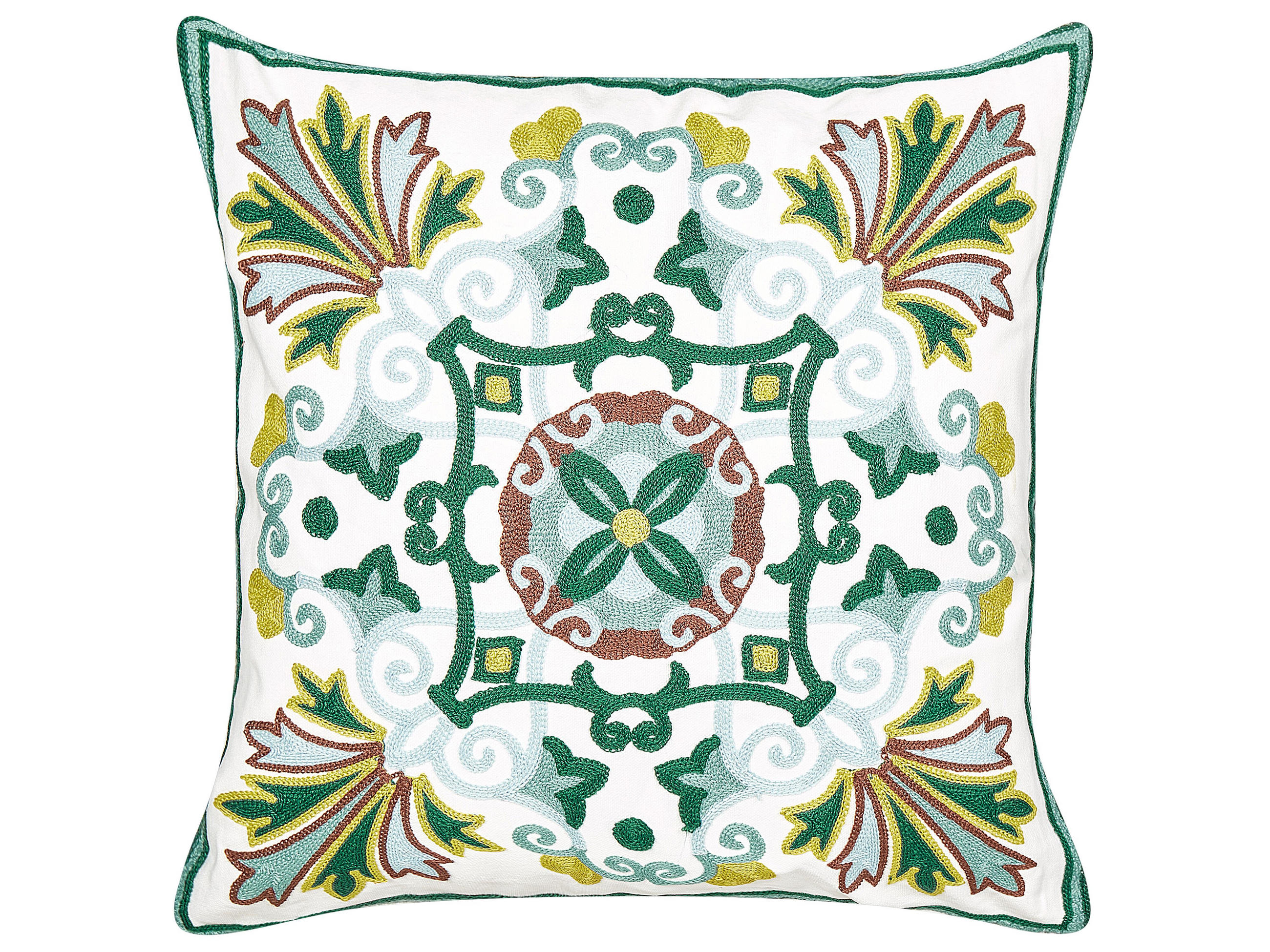 DEKOKISSEN 2er-Set Grün 45/45 cm Elanite - Grün, Textil (45/45cm) - Beliani