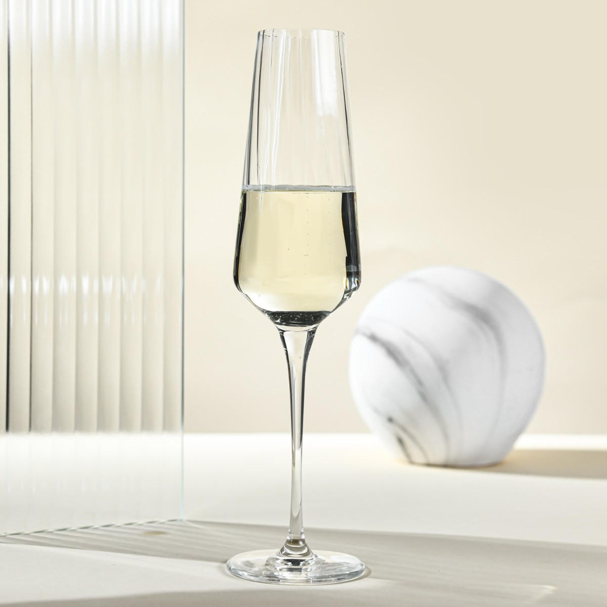 CHAMPAGNERGLAS LUMI 4er-Set 200 ml - Transparent, Glas (0.2L) - Krosno Glass