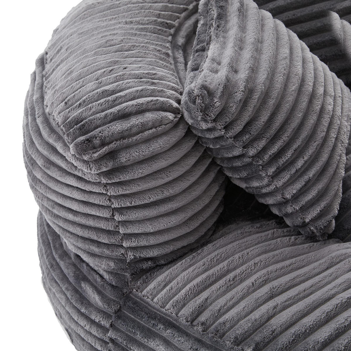 SITZSACK Cord,Sofa mit 3 extra Kopfkissen,Dunkelgrau - Dunkelgrau, Textil (108/52/108cm) - LVHOM