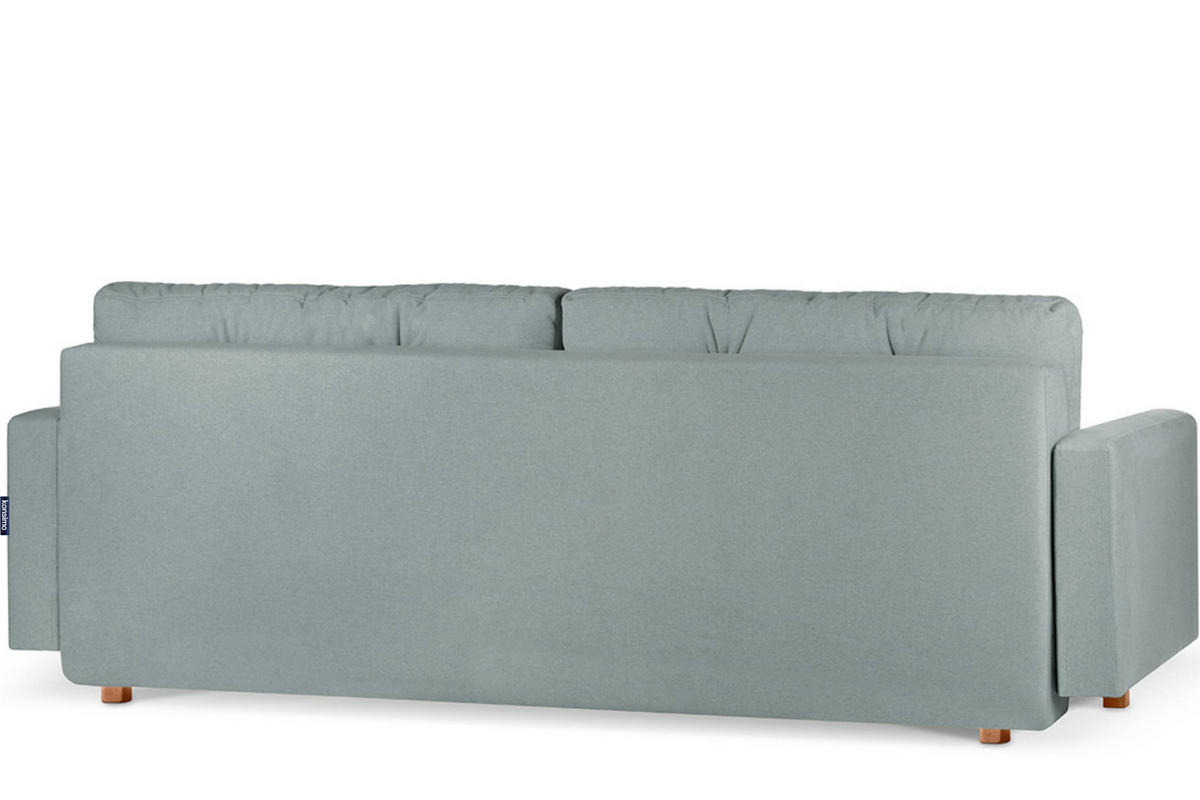 3-SITZER-SCHLAFSOFA ERISO mit weiche Sitzfläche und hohe Rückenlehne, Strukturstoff, mint - Braun/Mintgrün, Textil (220/80/100cm) - KONSIMO®