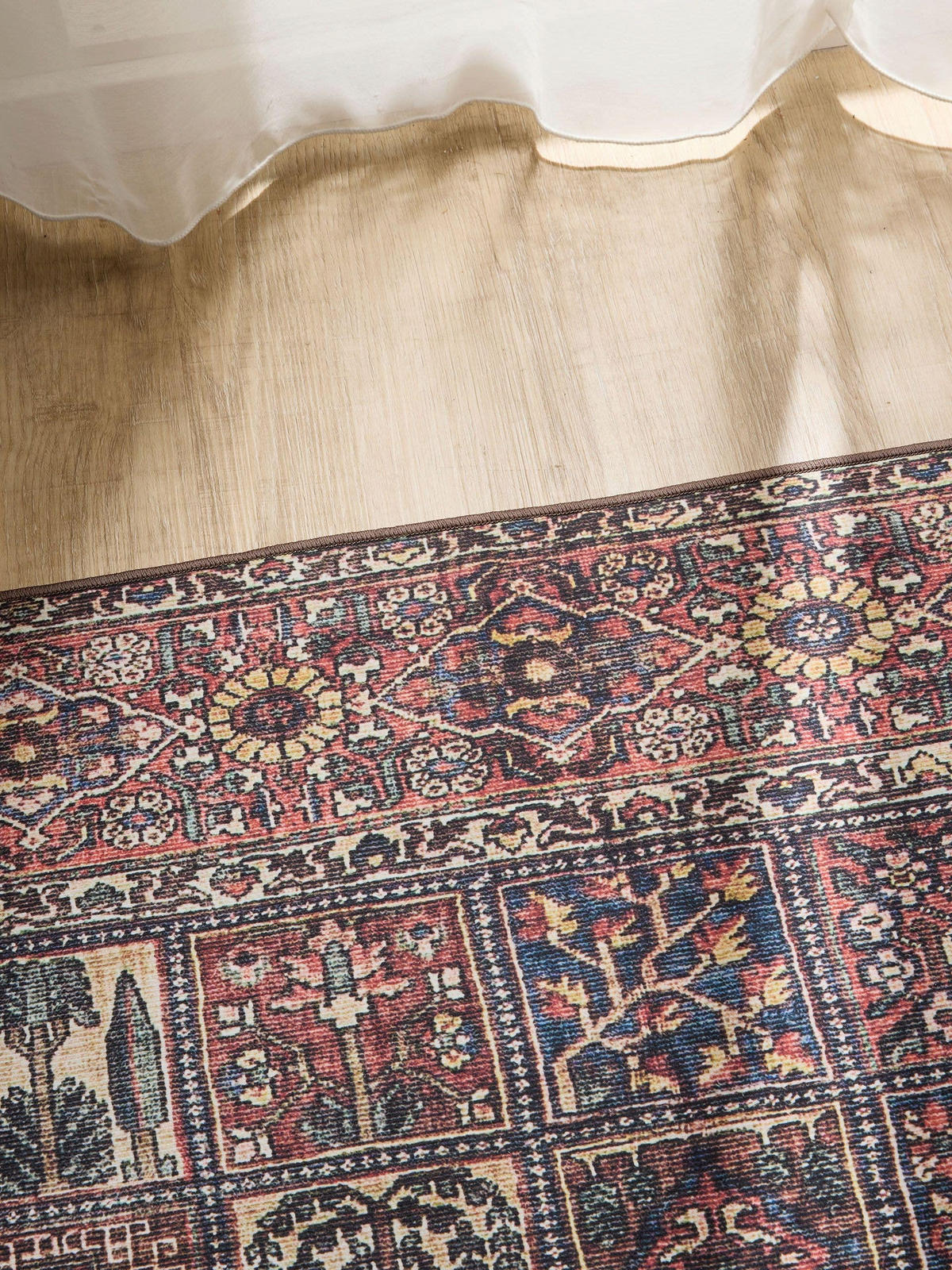 VINTAGE-TEPPICH George waschbar 140x200 cm - Rot/Multicolor, Kunststoff (140/200cm) - benuta