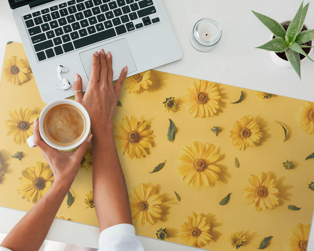 SCHREIBTISCHUNTERLAGE 100x50 cm Gelb - Gelb, Kunststoff (100/50/1.6cm) - Wallfluent