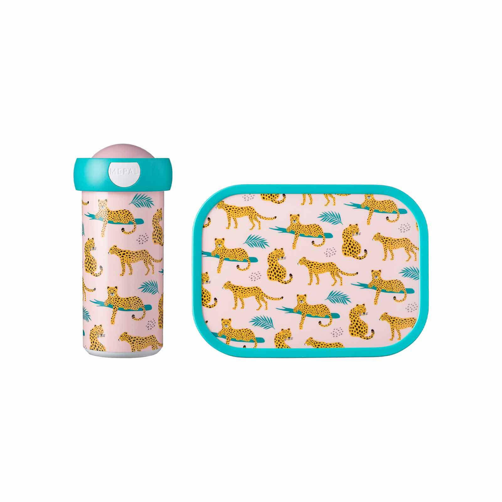 BROTDOSE + VERSCHLUSSBECHER Campus Leopard 300 ml + 700 ml 2er Set - Beige, Kunststoff (7.5/18.8/20.5cm) - Mepal