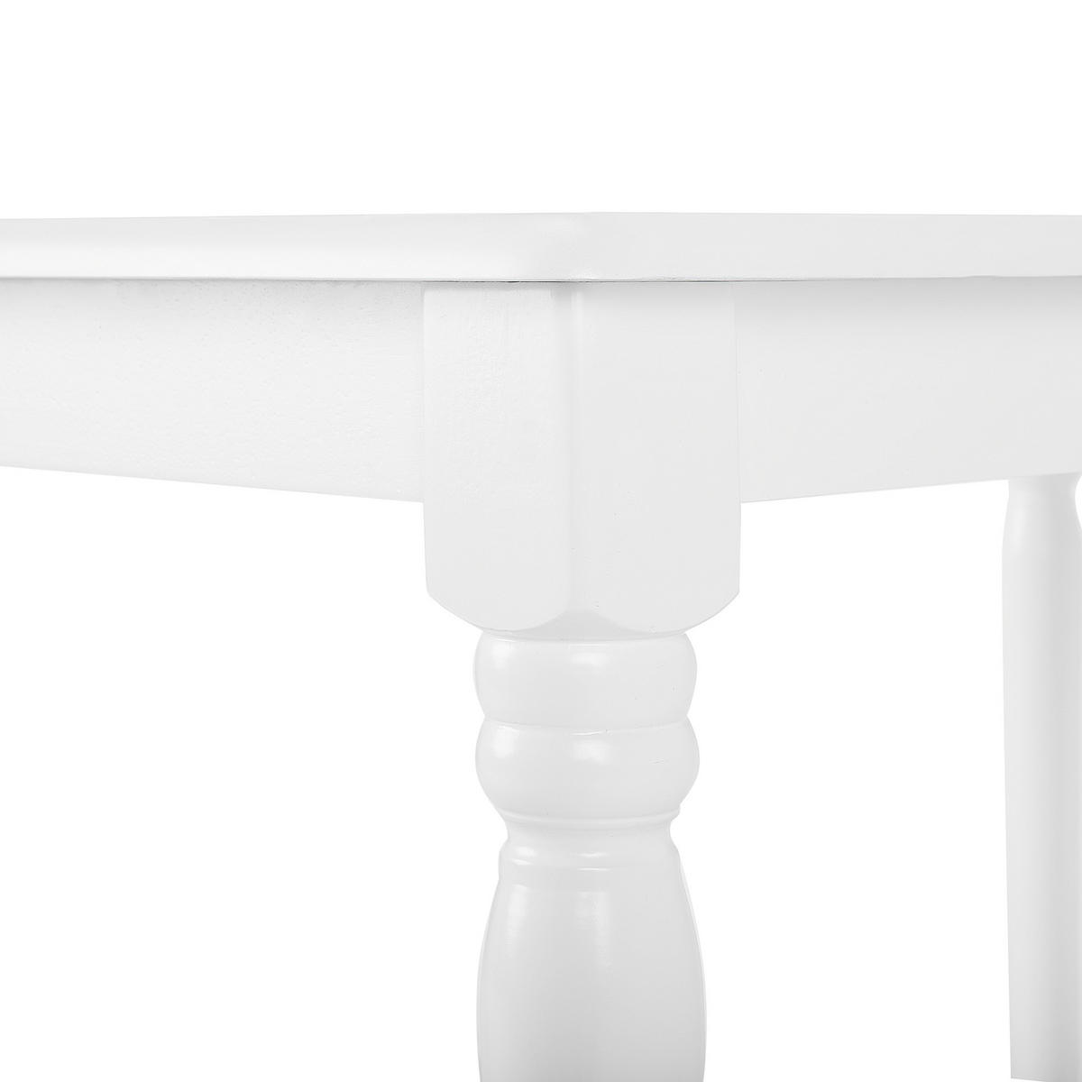 ESSTISCH 120/75/75 cm Weiß Rechteckig Cary - Weiß, Holzwerkstoff (120/75/75cm) - Beliani